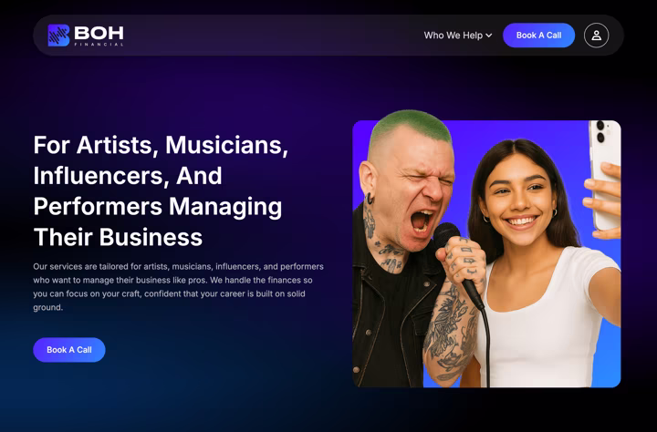 The talent page, written for artists and performers rather than for everybody