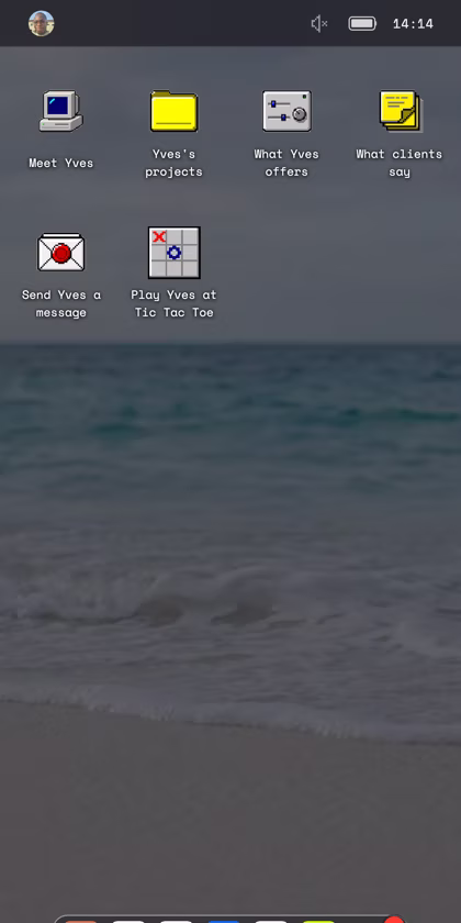The desktop on a phone, the icon grid and the dock